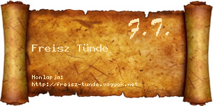 Freisz Tünde névjegykártya