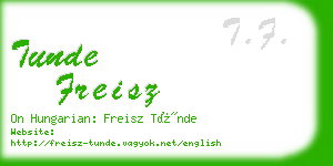 tunde freisz business card